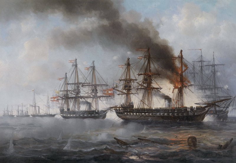 Айвазовский Чесменское сражение 1886