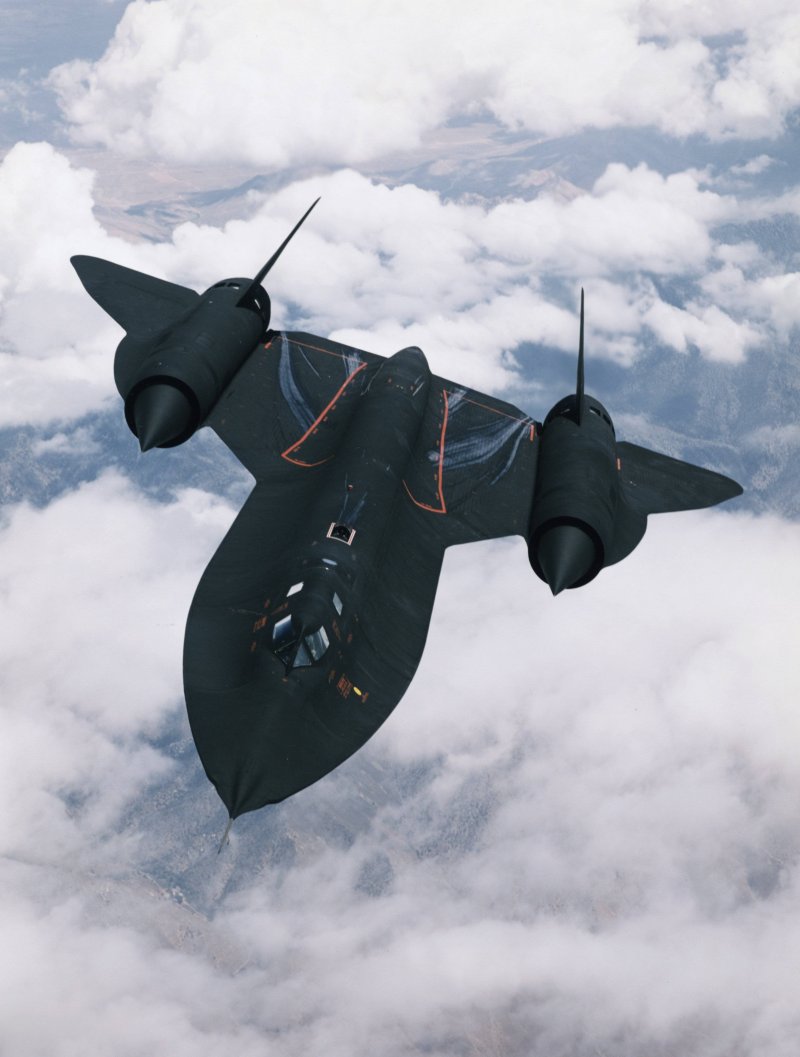 Самолет SR 71 Blackbird черный Дрозд