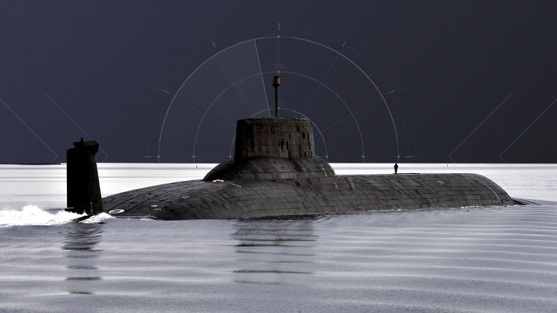 Подводная лодка всплывает