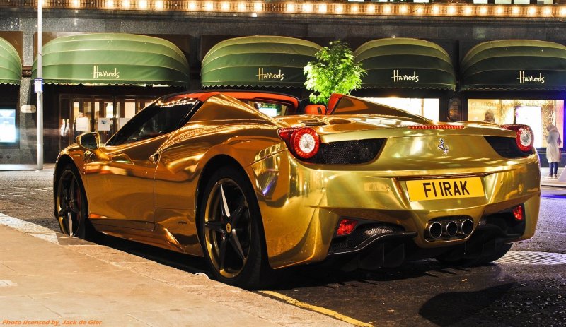 Ferrari 458 Spider Gold