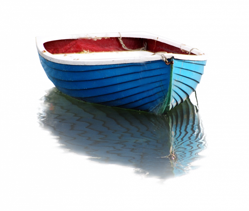 Лодка на белом фоне