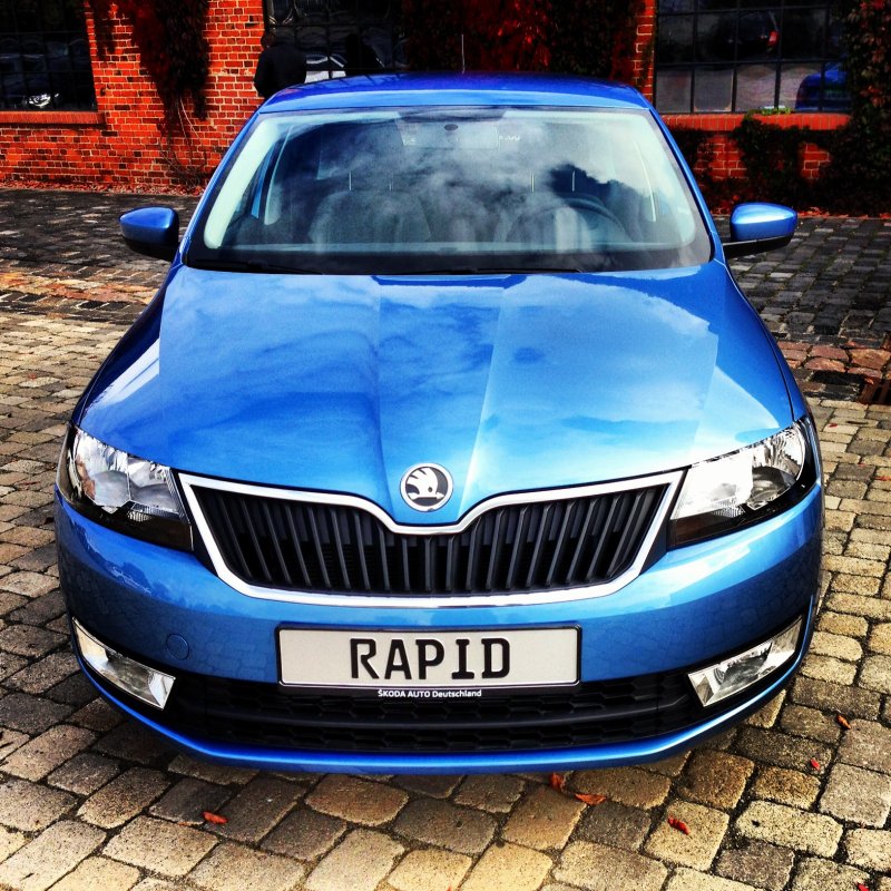 Skoda Rapid синий