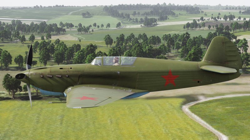 Советский истребитель "як-1б"