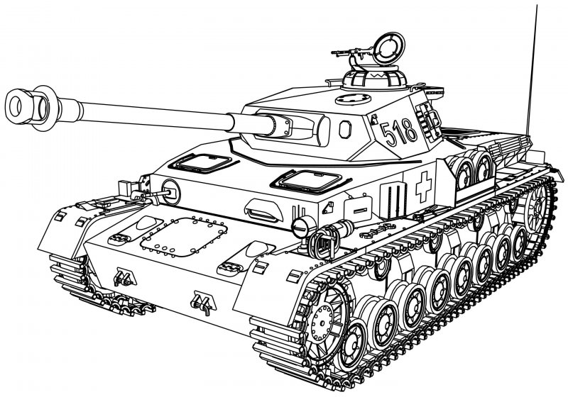 Раскраска танк т34 Военная техника