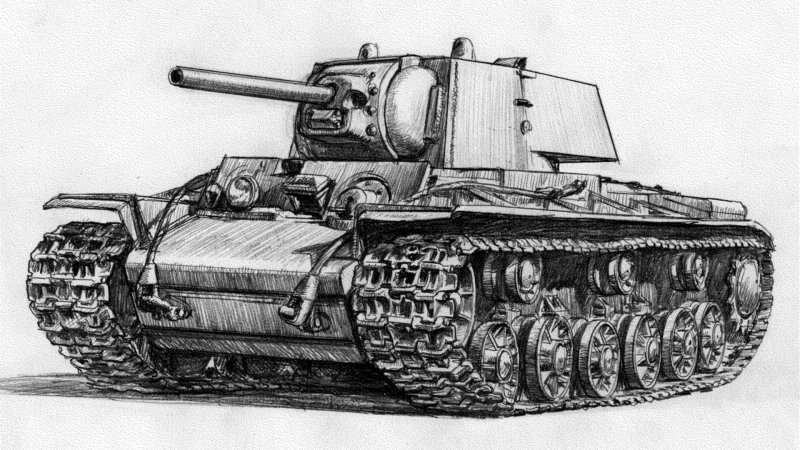 Рисунок танка кв 1