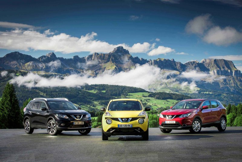 Машина Nissan Qashqai и Nissan x-Trail