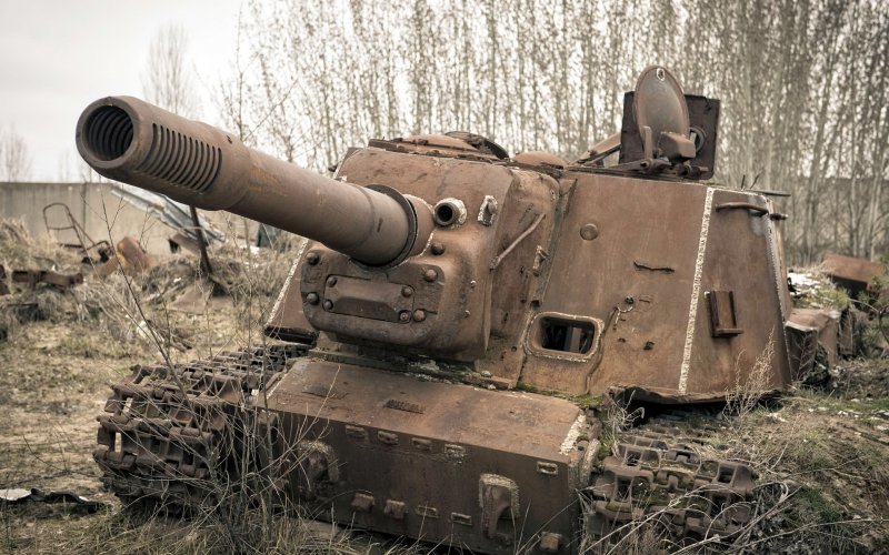 Подбитая Су 152