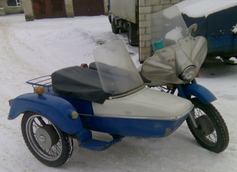 Jawa 634 с коляской