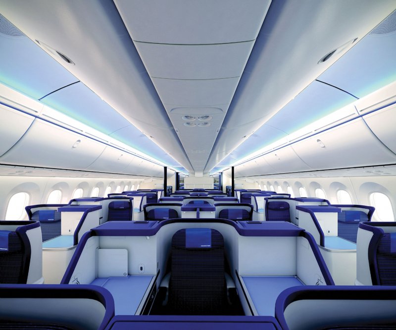 Салон Боинг 787-9 Dreamliner