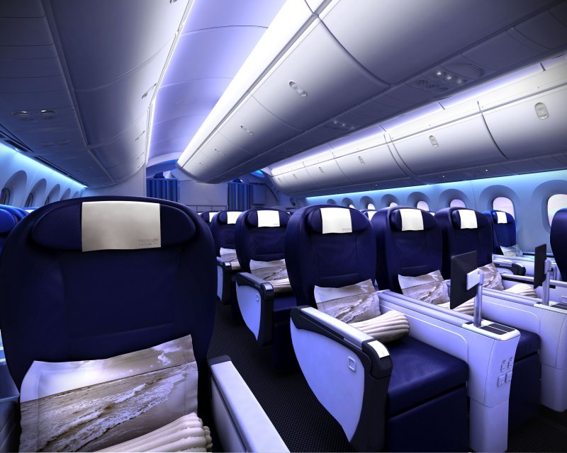 Боинг 787 салон