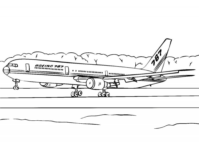 Раскраска самолет Боинг 737