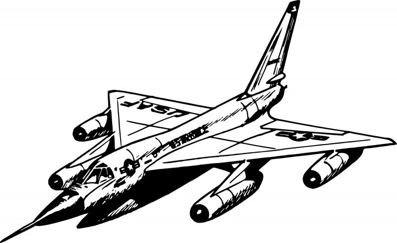 Раскраска самолет истребитель Су-24