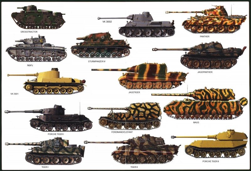 Камуфляж немецких танков 1943-45