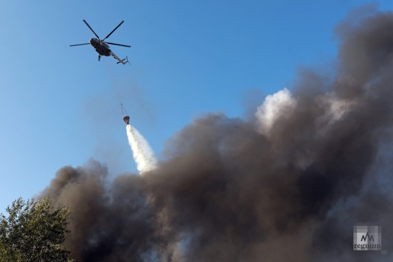 Тушение пожаров вертолет ми-8