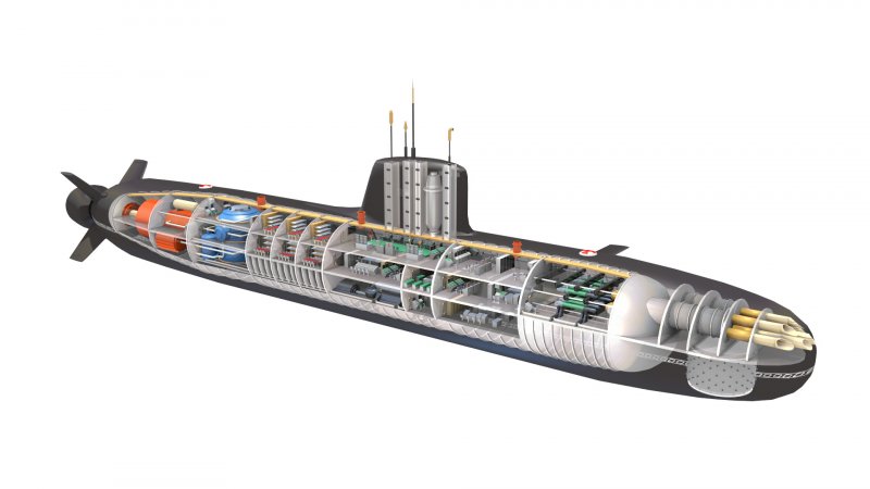 Nuclear Submarine Cutaway