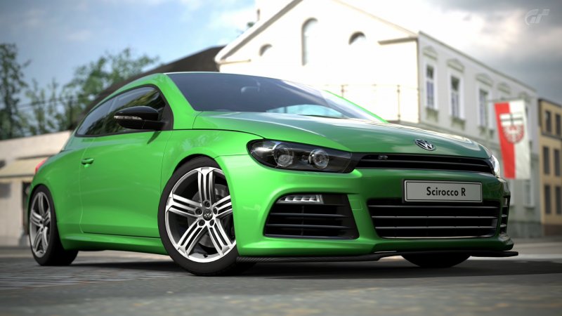 Volkswagen Сирокко зеленый