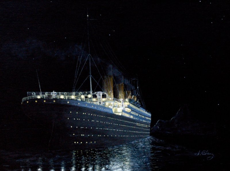 Титаник тонет 1912