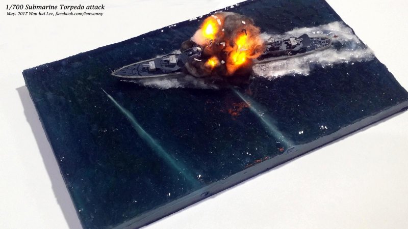 Диорама взрыва танка эпоксидная смола