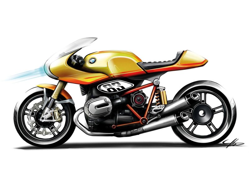 Мотоцикл BMW r9t вектор