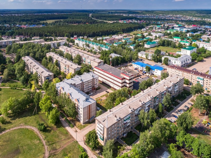 Город Оренбург с высоты
