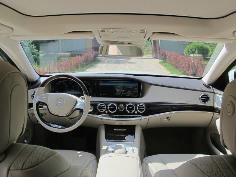 Mercedes s222 белый салон