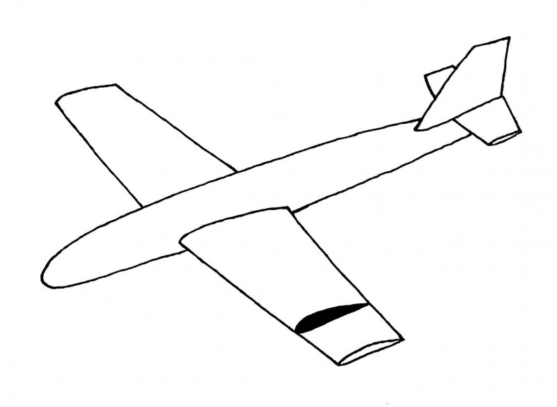 Картинка самолет трафарет
