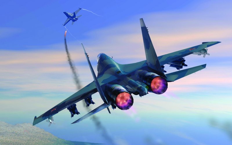 Су-27 и б-52