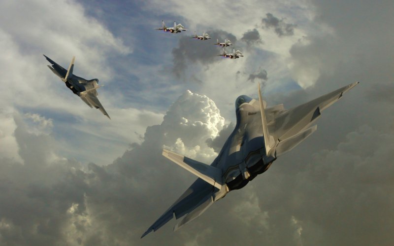 F -22 воздушный бой