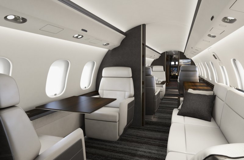 Самолёт Bombardier Global 7000 салон