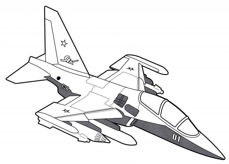 Раскраска истребитель
