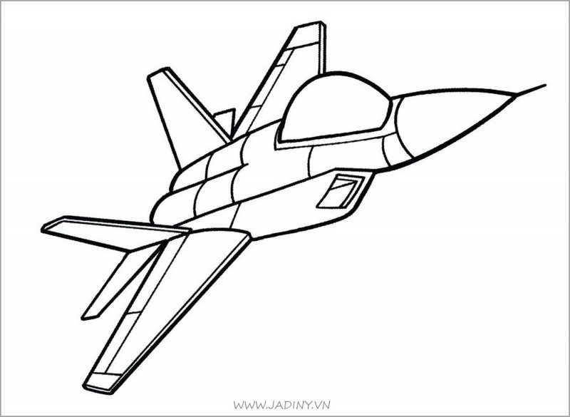Военный истребитель раскраска