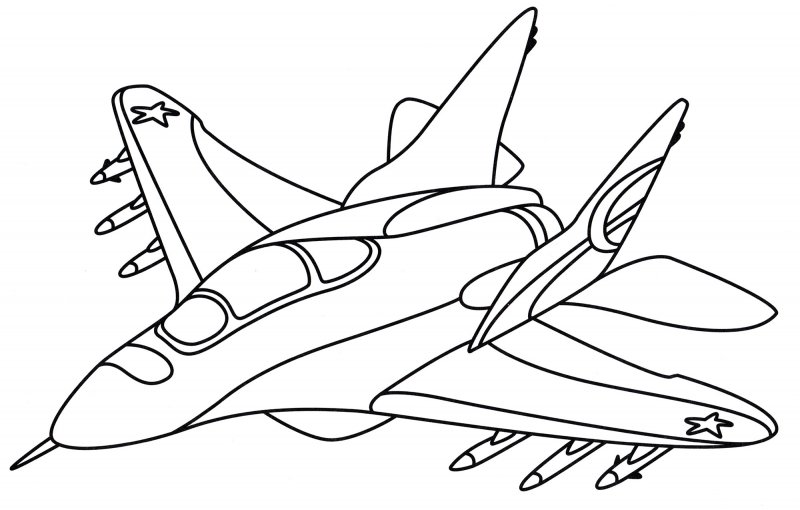 Раскраска самолет истребитель Су-24