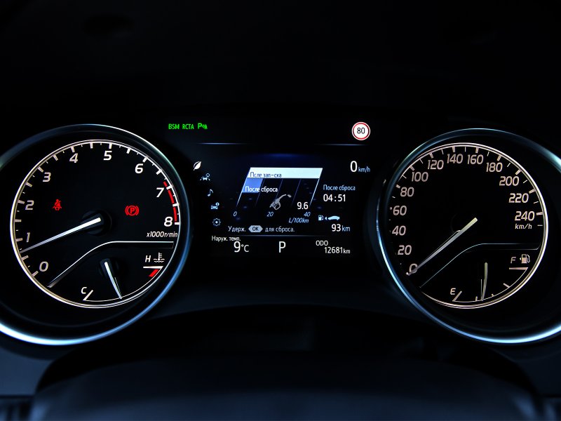 Toyota Camry 2020 панель приборов