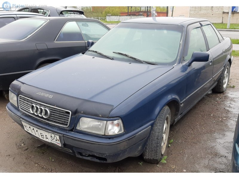 Автомобильный номер к133кк 60 Ауди 80