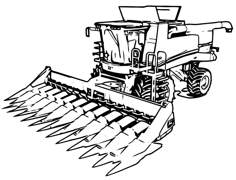 Комбайн CLAAS раскраска