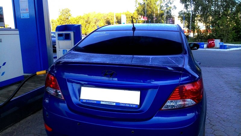 Лип спойлер Hyundai Solaris