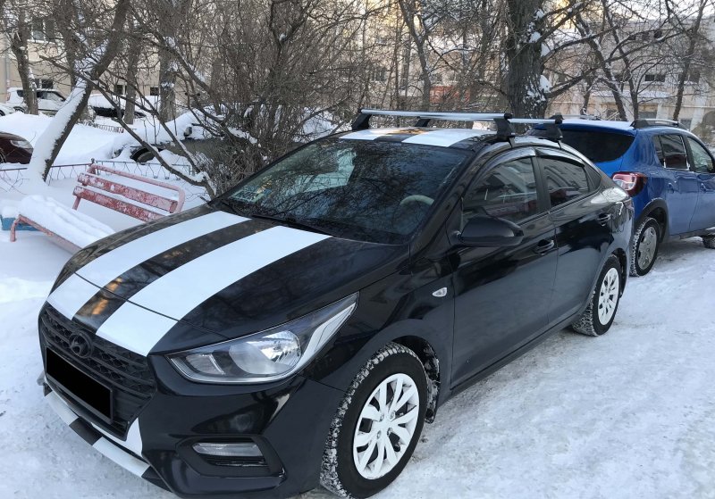 Багажник на крышу Hyundai Solaris 2017