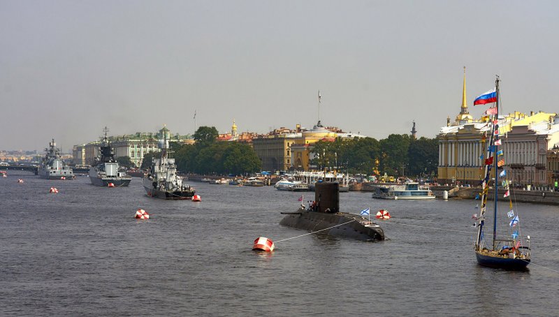 Парад кораблей на Неве 1945