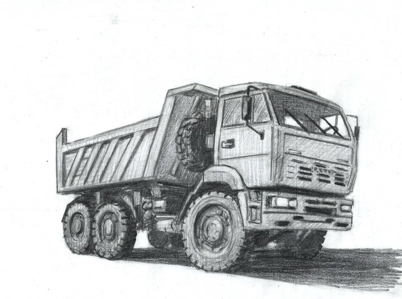 КАМАЗ 65115 В карандаше