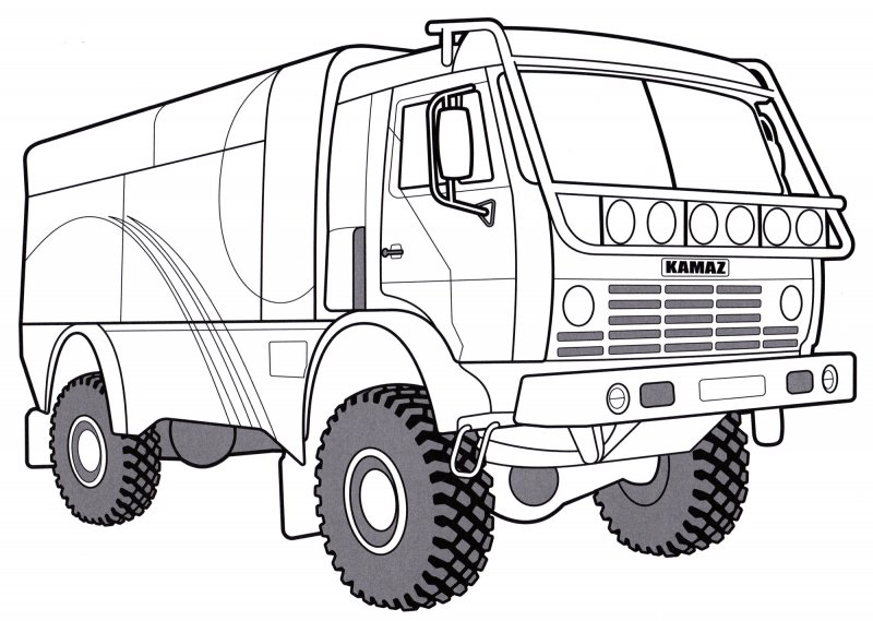 КАМАЗ 6520 раскраска