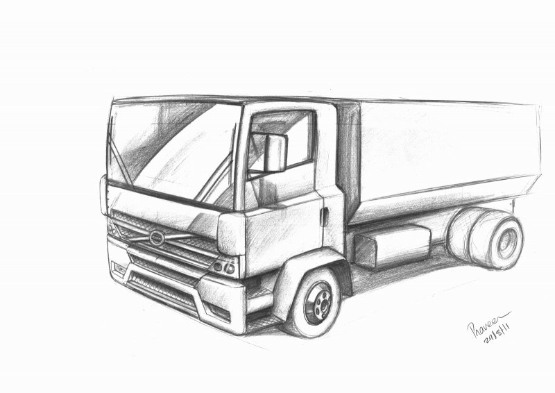 КАМАЗ 54115 нарисовать