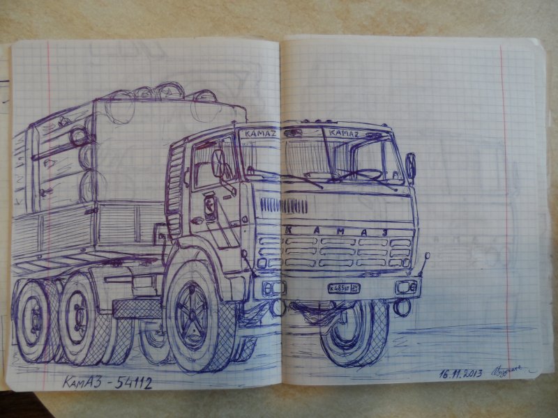 КАМАЗ 5490 раскраска