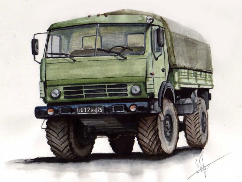 Картинки камаза рисунки
