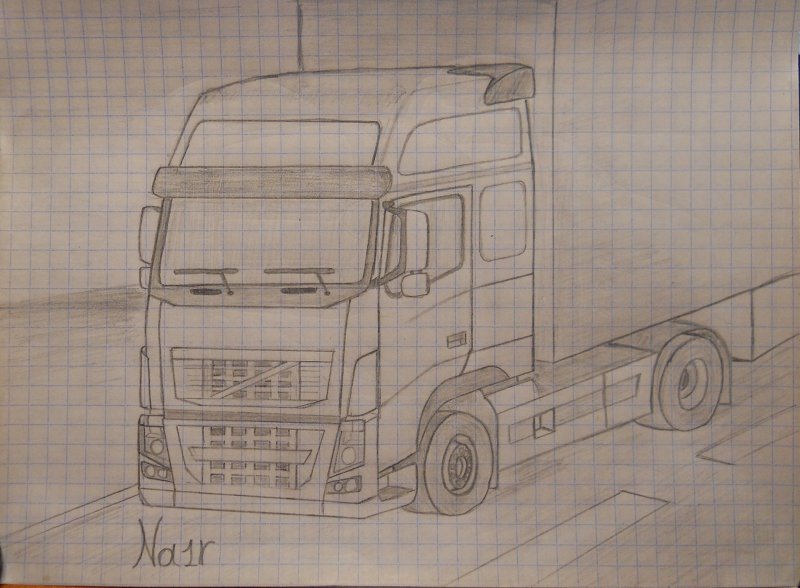Раскраска КАМАЗ 5350