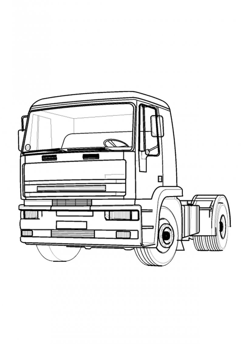 Эскиз КАМАЗА рисунок