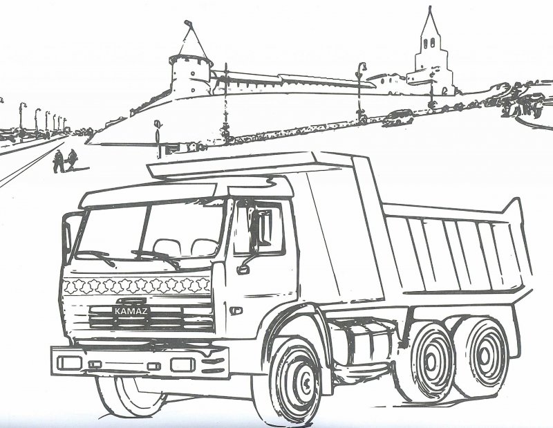 КАМАЗ 6520 вектор