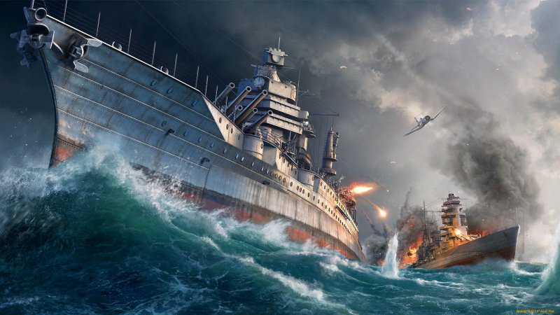 World of Warships бой