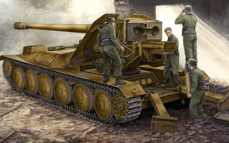 Сборная модель Trumpeter Krupp/Ardelt Waffentrager 88mm Pak-43 (01587) 1:35