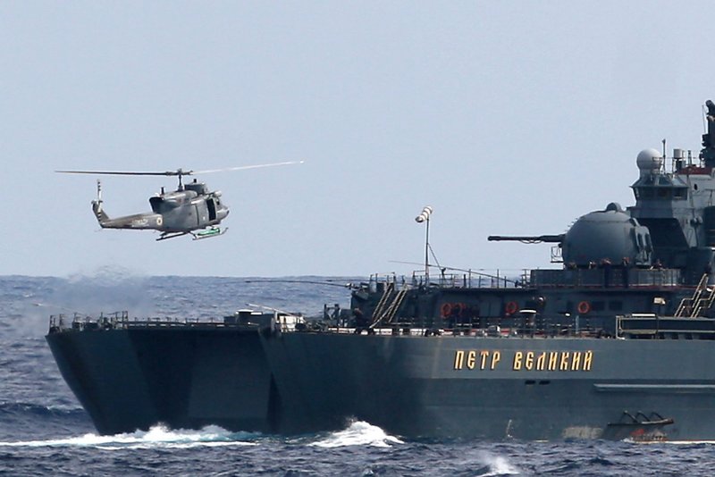 Самый мощный корабль ВМФ России Петр Великий