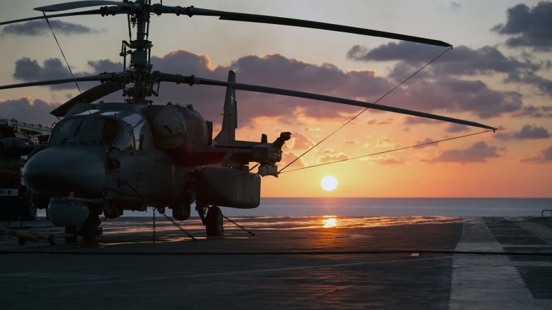 Вертолет ка-52к Катран Адмирал Кузнецов